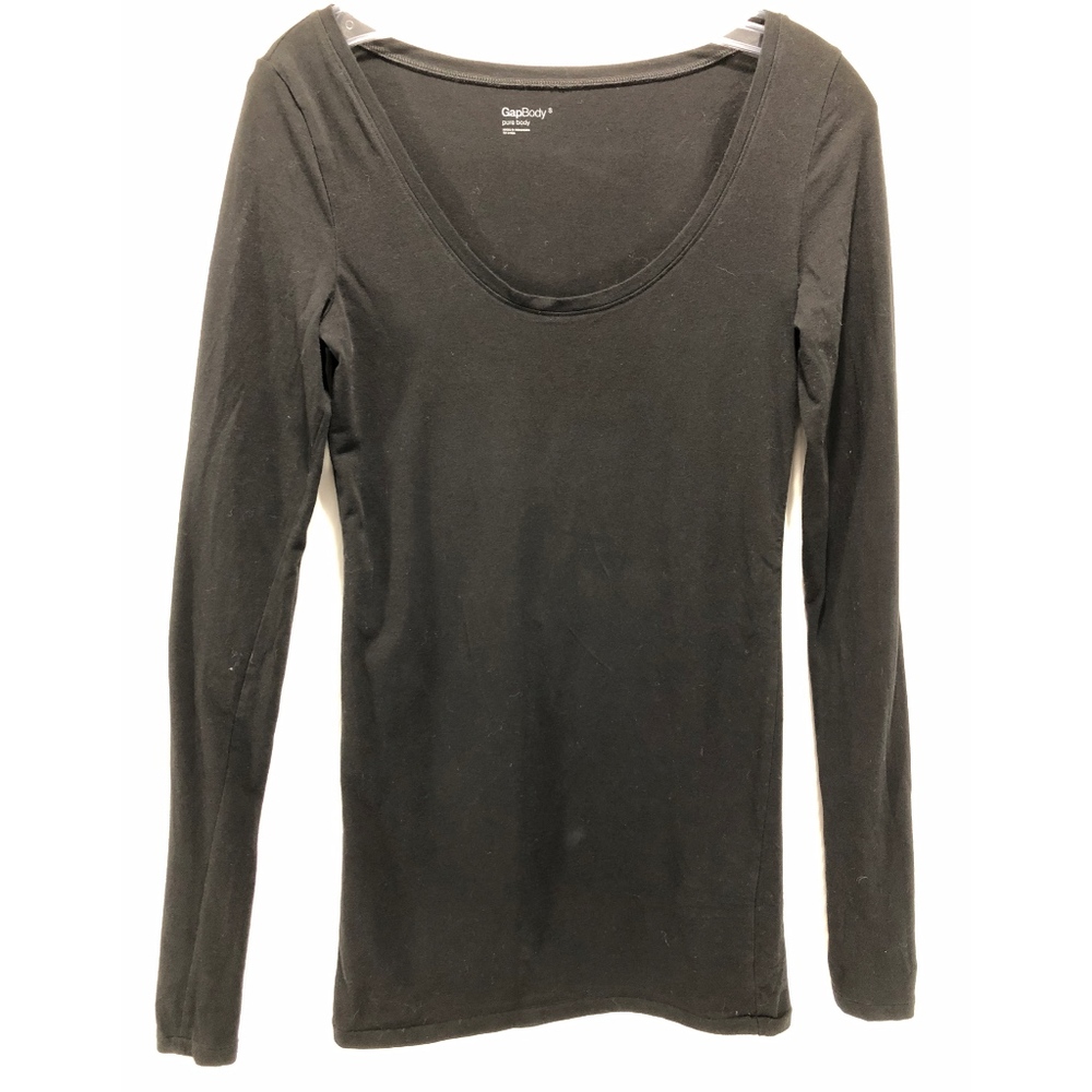 Gap Body Long Black Stretchy Tshirt.  Size S.
